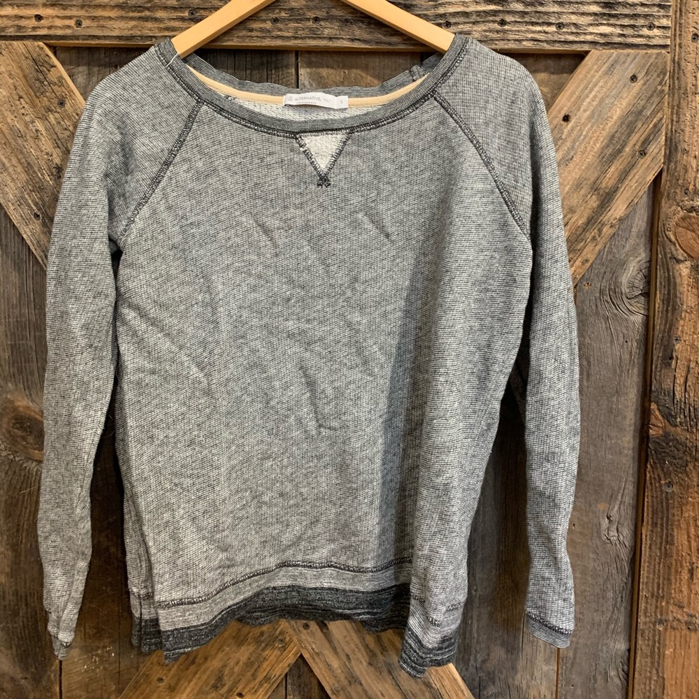 Grey and White Sweater